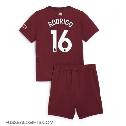 Manchester City Rodri Hernandez #16 Fußballbekleidung 3rd trikot Kinder 2024-25 Kurzarm (+ kurze hosen)